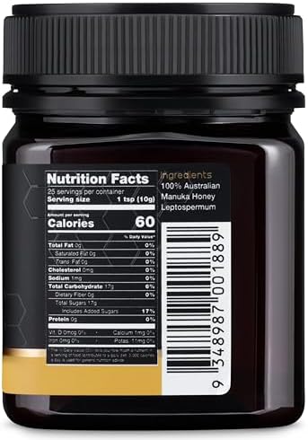 Nature's Gold Raw Manuka Honey, MGO 514+ | Authentic MGO, Australian Honey, Non-GMO, 100% Pure Genuine Traceable from Hive to Home