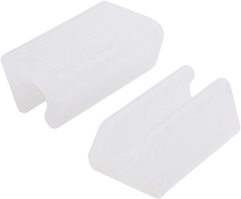 20Pcs 8mm/0.3" Dia. Non-Slip Plastic Chair Foot U Shaped Floor Glides Tubing Caps Cover White