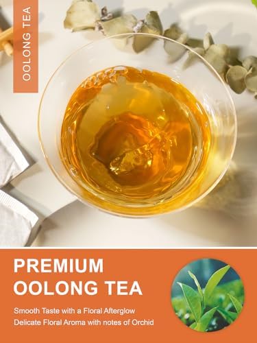 TeeLux Oolong Tea Bags, Caffeinated Oolong Tea, Smooth Taste & Floral Aroma, Enjoy Hot or Iced, 200 Count