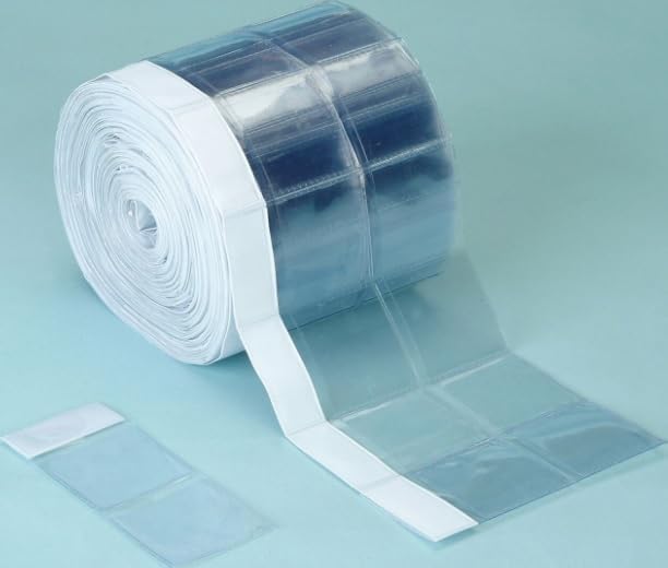 1000/Pack Dental Universal Film Mount X-Ray Film Mount Roll in Dispensing Box, Clear Pocket Style Vinyl Film Mounts