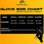 COPPER HEAL Copper Compression Gloves (PAIR) for Men and Women - Highest Copper Infused FULL FINGER Compression Gloves Hand