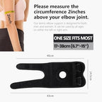 Elbow Brace for Tendonitis & Tennis Elbow Relief, Arthritis Support, Adjustable Compression Sleeve Wrap for Men & Women, Sports Injury Recovery, Golfer’s Elbow, Bursitis, Sprains/Strains Pain Relief