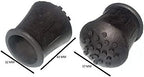 12 x Walking Stick Crutch Frame Ferrule Black Rubber 1 INCH 25MM ID