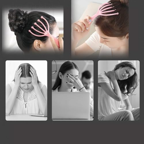 Scalp Massager, Protable Handheld Spa Head Massager for Deep Relaxation and Stress Reduction in The Office, Home Spa Father's Day and Mother's Day Gift