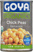 Goya Organic Chick Peas, Garbanzo Beans, Low Sodium, 15.5 oz