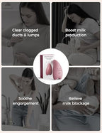 Momcozy A1Pro Lactation Massager, Deep Vibration & Rapid Heating for Clog Relief & Efficient Pumping, Breastfeeding Essentials with Memory Function & Fast Charging, for Postpartum Mom