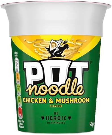 Pot Noodle Chicken and Mushroom 90 g (Pack of 12)