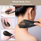 Agatige Gua Sha Massage Tools, Ox Horn Scraping Massage Board Body Acupuncture Therapy Scraper Tools for Face Back Neck Shoulder Hand Arm Leg