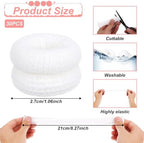 30Pcs Finger Bandage Elastic Breathable Cotton Finger Cots Tubular Fingertip Protector Reusable Thumb Bandage for Finger Sprains First Aid Scald Protection Gardening Work(White)