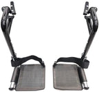 Wheelchair Swing Away footrests,Economy Footrest for Standard Wheelchairs and Transport Chair, Composite Footplates and Heel Loops,Universal Swing-Away Footrests, Same Function as PP-SF.(1 Pr, Black)