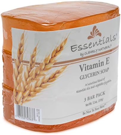 Clearly Natural Glycerine Bar Soap, Vitamin E, 3 Count
