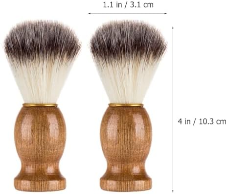 10 Pcs Wood Handled Badger Hair Shaving Brush Bulk Professional Salon Tools Beard Grooming Tool for Men Shave Accessory