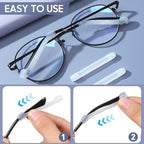 OSALADI 10 Pairs White Silicone Eyeglass End Tips Ear Sock Pieces Anti-slip Eyewear Leg Covers for Glasses Temples, Comfortable Eye Protection Accessories
