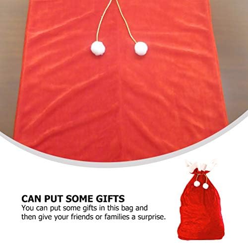 ABOOFAN Large Velvet Santa Sack Christmas Candy Bag Reusable Present Bag for Party Families Friends