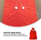ABOOFAN Large Velvet Santa Sack Christmas Candy Bag Reusable Present Bag for Party Families Friends