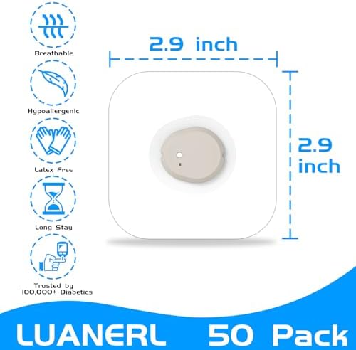 Waterproof Sticker for Dexcom g7 Over Patches Waterproof Full Coverage 50 Pack Breathable & Transparent G7 Overpatch Tape Long Lasting to 10 Days