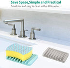 3PCS Self Draining Soap Holder, Premium Silicone Soap Dish, Soap Saver for Shower, Bathroom, Kitchen, Bath Tub, Sponges, Keep Soaps Bars Dry Clean, Easy Clean, Extend Soaps Life