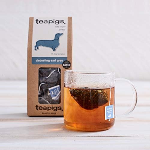 Teapigs Darjeeling Earl Grey Tea Bags Made With Whole Tea Leaves, Natural Ingredients, Non-GMO, Elegant Floral Blend – 50 Count (1 Pack of 50 Teabags)