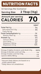 Sown and Grown Ground Flaxseed - 20oz | Natural Golden Flax Seeds Powder | Smoothies, Baking & Weight Management | Omega-3 Rich