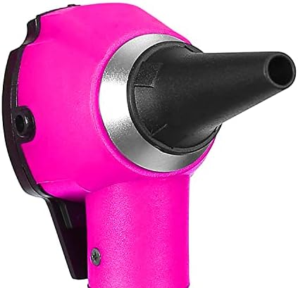 SURGICAL ONLINE Fiber Optic Mini Otoscope Rainbow Many Colors - Pocket Otoscope with Case ENT Diagnostic Set w/Extra Bulb Included (Magenta)