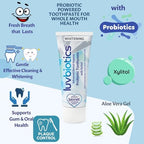 Luv Biotics Probiotic Whitening Toothpaste with Xylitol & Aloe Vera Fresh Breath, Cavity Protection, Microbiome Support & Healthy Gums – No Sulphates or Parabens-75ml