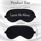 Geyoga 4 Pieces Funny Eye Mask for Sleep Soft Satin Blocking Blindfold with Adjustable Strap Silk Eye Cover Out Lights Travel for Women Men Travel, Nap, Meditation (Black, Ink Green, Navy Blue, White)