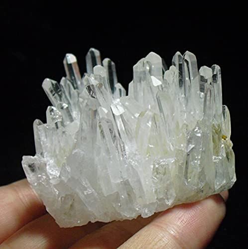 Healing Crystal Stone Natural Clear Quartz Cluster Point Druzy Chakra Reiki Specimen Mineral Collection Decor Gift (Clear 3.5-5.3 OZ. 100g -150g)