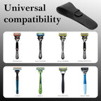 Linkidea 3 Pcs Portable Razor Case, Shaver Storage & Protective Cover Compatible with Gillette Fusion 5 Power, ProGlide Power, Sensor 3 (Black)