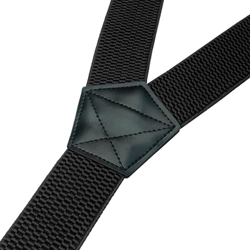 JEMYGINS 1.48" Wide Heavy Duty Suspender with 4 Swivel Hooks for Jeans Pants