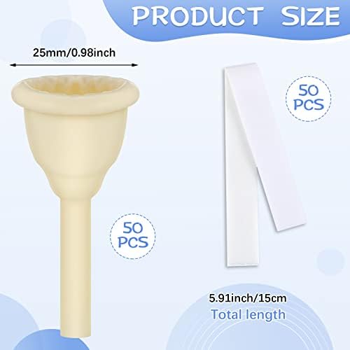 50 Pieces Urinal Bag Male External Catheter with Fixer Rubber External Catheter for Men and Incontinence People (25 mm)