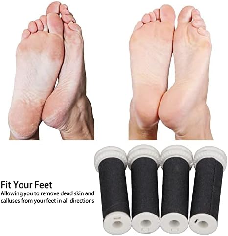 4pcs Coarse Replacement Roller Electric Foot File Refill Heads Grinding Tool Replacement Head for Feet Pedicure Tool