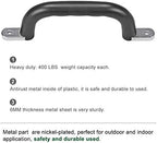 Dolibest Set of 2 Non-Slip Solid Playground Safety Handles, Swing Set Kids Safety Hand Grips for Playset, Climbing Frame, Play House, Indoor Monkey Bars & Treehouse Accessories, Black, 10"