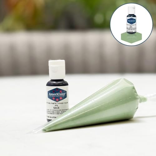 AmeriColor, Sage, 0.75 Ounce Bottle, Soft Gel Paste Food Color