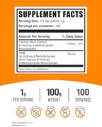 BulkSupplements.com HMB Powder - as Calcium HMB, Beta-Hydroxy Beta-Methylbutyrate - HMB Powder Supplements, Gluten Free - 1g per Serving, 100g (3.5 oz) (Pack of 1)