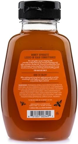 Camille Rose Leave-In Conditioner, Honey Hydrate – Deep Conditioning for All Textures, Low-Porosity Hair, Dry Locs and Braids, Frizz Control, 8 Fl Oz