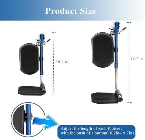 Wheelchair Lift Leg Rest，Wheelchair Foot Rest，Drive Wheelchair Parts ，for Standard Wheelchairs（1pair）