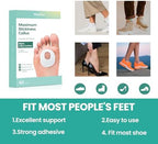 Welnove 42Pcs Callus Pad with Water-Resistant Self-Stick Adhesive, Protects Foot, Heel and Toes from Rubbing and Friction,Oval Shape Design,Reduce Pressure and Friction from Shoes Rubbing-White
