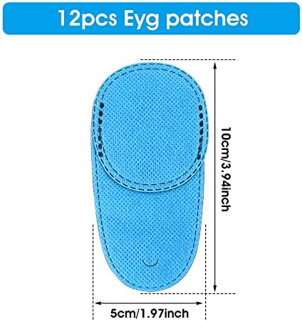 TIESOME 12 PCS Eye Patches for Glasses, Reusable Non-Woven Fabric Eye Patch Glasses Cover Right Left Eye Patches for Adults Kids Lazy Eye Amblyopia Strabismus Improve Right Left