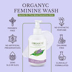 Organyc Feminine Intimate Wash for Sensitive Skin, 250 ml, pH-Balanced Cleanser with Organic Lavender & Botanical Extracts