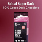 Raaka Salted Super Dark Chocolate Bars - 90% Cacao, Organic, Vegan, Kosher, Gluten Free, Cane Sugar Free - Lightly Sweetened with Coconut Sugar - 1.8oz Bars, 3-Pack