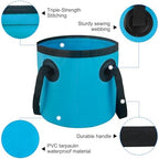 Car Wash Bucket 3.2 Gallon, Collapsible Bucket for Cleaning Supplies Car Wash Fishing, Plumbing Water Container Outdoor Camping Kids Sand Play Toy Organizer, Portable Laundry Wash Basin RV Essentials
