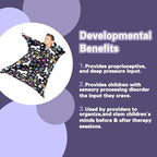Cute Animals Sensory Body Socks for Kids with ADHD & Autism - Stretchy Full-Body Sock with Horse,Rainbow,Stars Designs - Stretchable Relaxation Gear (Medium)
