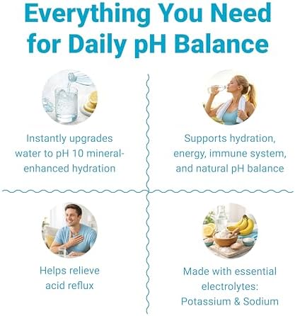Alkalife pH Booster Drops, 2 Pack, Turn Any Drinking Water Into pH 10 Alkaline Water, 360 Servings Per Bottle, The Original Patented Formula, Electrolytes & Minerals