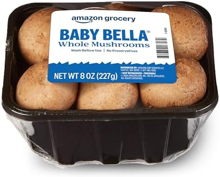 Amazon Grocery, Whole Baby Bella Mushrooms, 8 Oz