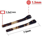 Glasses arms,Eyeglasses Replacement Temple,Arm Frame Repair Glasses Accessories,2 Pairs Testudinarious Eyeglass End Tips Temple Replacement Square Hole for Thin Metal Eyeglass Legs