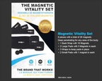 SERENITY2000 Full Body Magnetic Vitality Set for Pain Relief, Reduce Inflammation, Improve Circulation – Eight-Piece Set (Large/XL - waist up to 50")