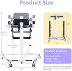 Upgrade Electric Patient Lift Transfer Chair, Portable Folding Transfer Lift for Seniors, Adjustable Height Patient Lift for Home, Handicap Lift Transfer Chair for Disabled Adults