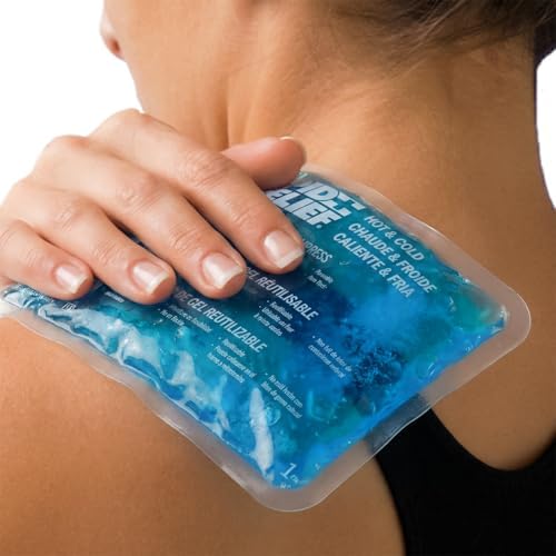 Rapid Relief Reusable Hot & Cold Gel Compress with Contour-Gel 5 1/4x9-Inch Medium Cold Compress Blue Gel Ice Pack for Injuries