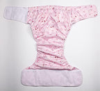 Adult Cloth Diaper Reusable Washable Hook and Loop (Pink Animals (Large 26in to 50in))