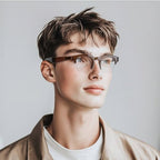 LONDON MOLE® Courier fashion glasses | Clear lens Zeros | Vintage browline frames | Unisex Fit | Spring Hinges